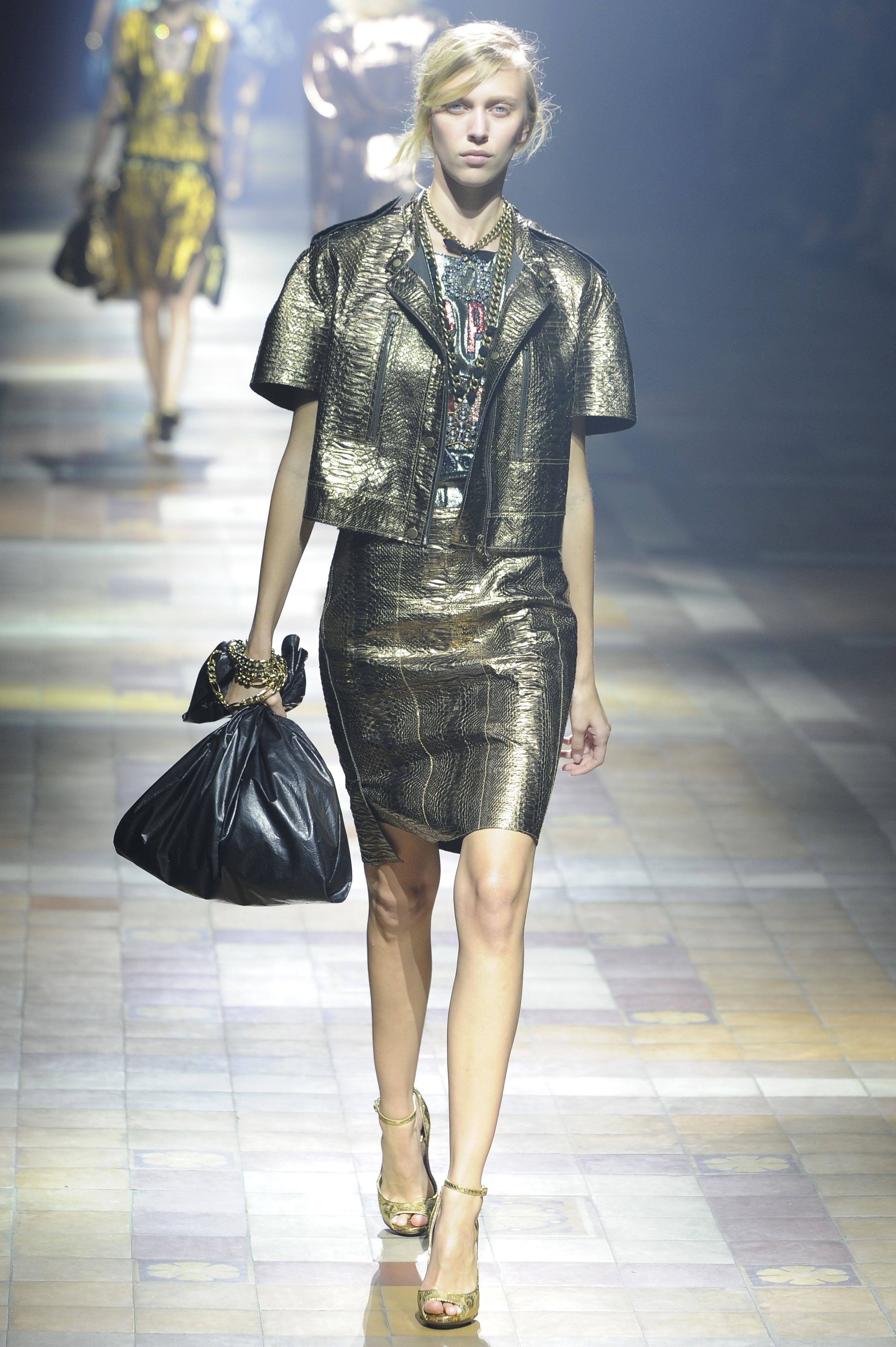 A model on the runway at Lanvin's spring 2014 show.