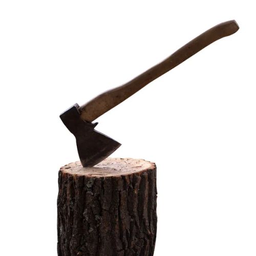 Log with axe — Stock Photo, Image