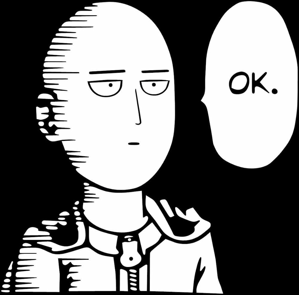 One Punch Man - Saitama OK Anime Decal Sticker for Car/Truck ...
