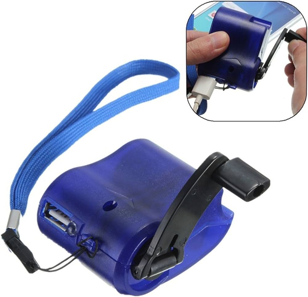 Hand-crank phone charger